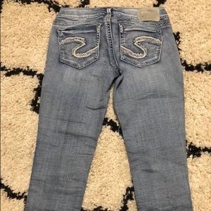 Silver Cropped Jeans